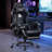 N-GEN Adjustable Reclining Ergonomic Faux Leather Swiveling PC & Racing Gaming Chair with Footrest-971414309