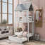Lit superposé polyvalent en forme de maison avec de multiples caractéristiques pour le plaisir et le confort en famille
