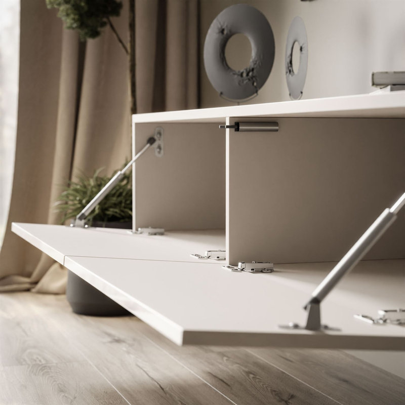 Unfinished Floating TV Stand for TVs up to 77", 57cm H x 125cm L x 40cm W