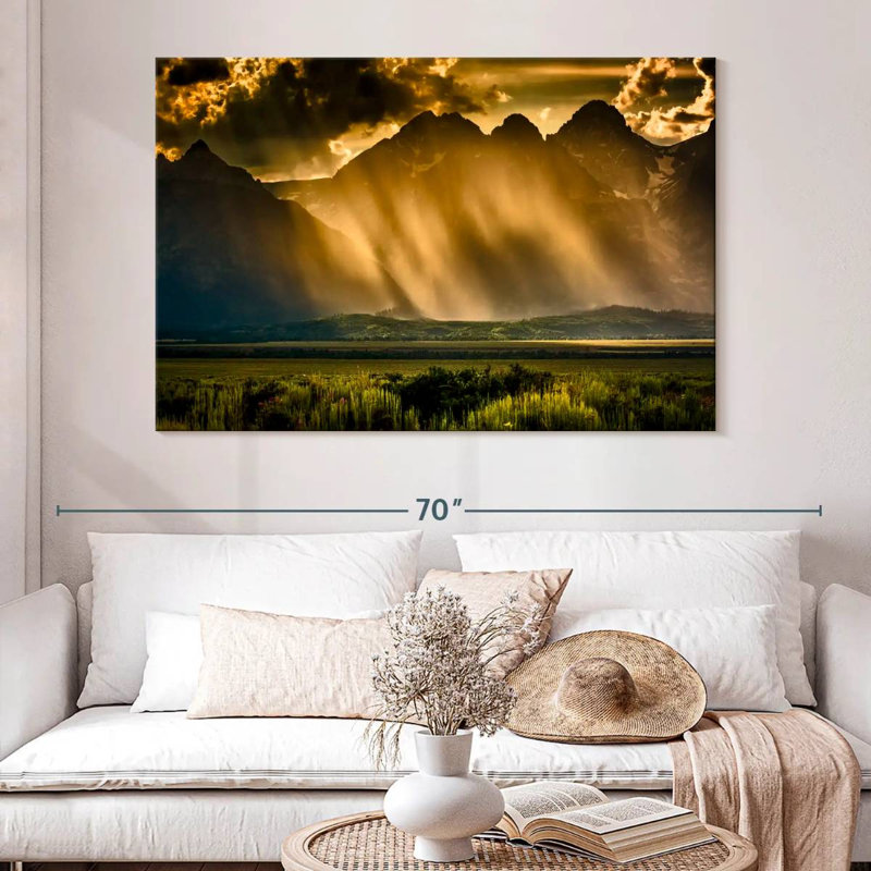 Alvord Stormy Grand Tetons, H 34 po x l 51 po