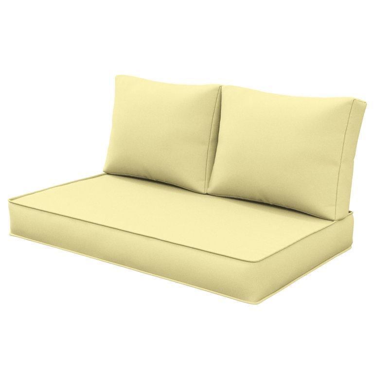 Ensemble de 3 coussins de remplacement de 5 po pour l'extérieur, Jaune clair