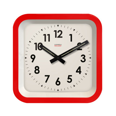 Horloge intérieure / extérieure rouge The Big Railway