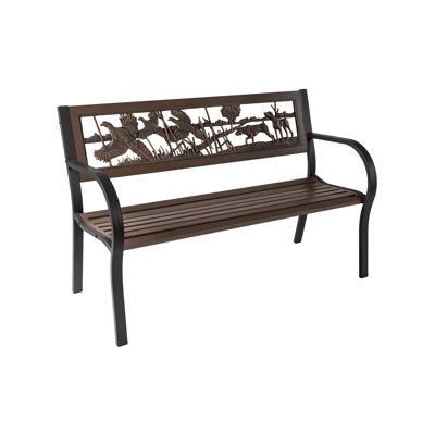 Banc de parc en acier pour le tube Donatienne