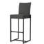 Extérieur transitionnel pour 2 personnes - brun foncé / gris, cadre en fer noir, P 19,84 po x l 16,39 po x H 42,99 po, style 2 pièces, pour un temps doux, siège confortable, conception élégante pour patio-356556868