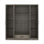 Armoire à miroir 4 portes (gris)