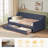 Twin Upholstered Daybed with 2 Storage Drawers-19323447