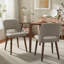 Ensemble de 4 chaises d'appoint rembourrées en similicuir avec pieds en bois massif pour salle à manger-1068077698-1068077709