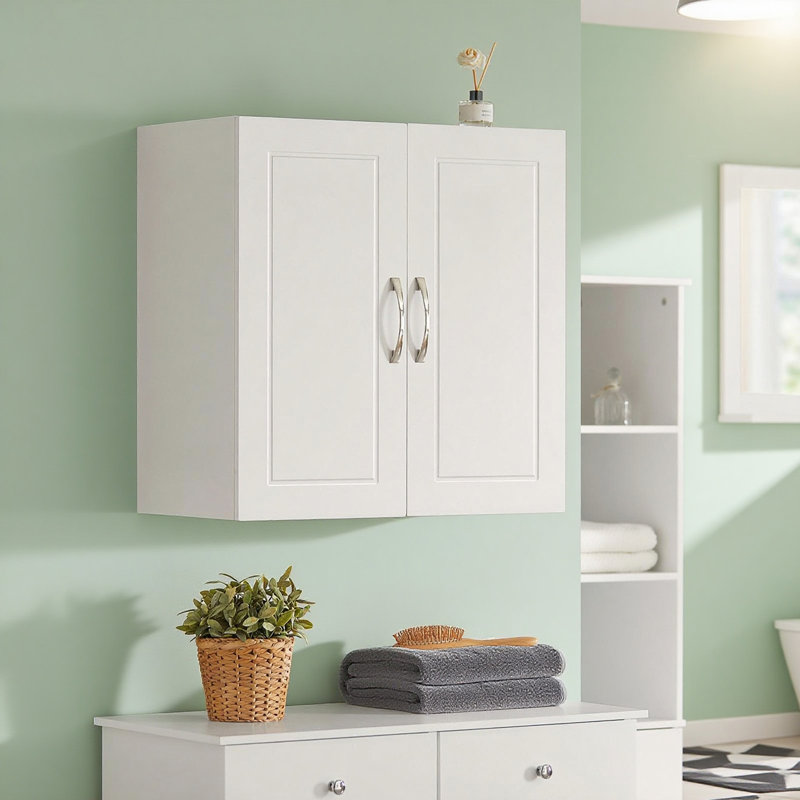 Armoire de rangement murale à pharmacie 11,8 po Ferhan avec tablette réglable Ferhan, Blanc