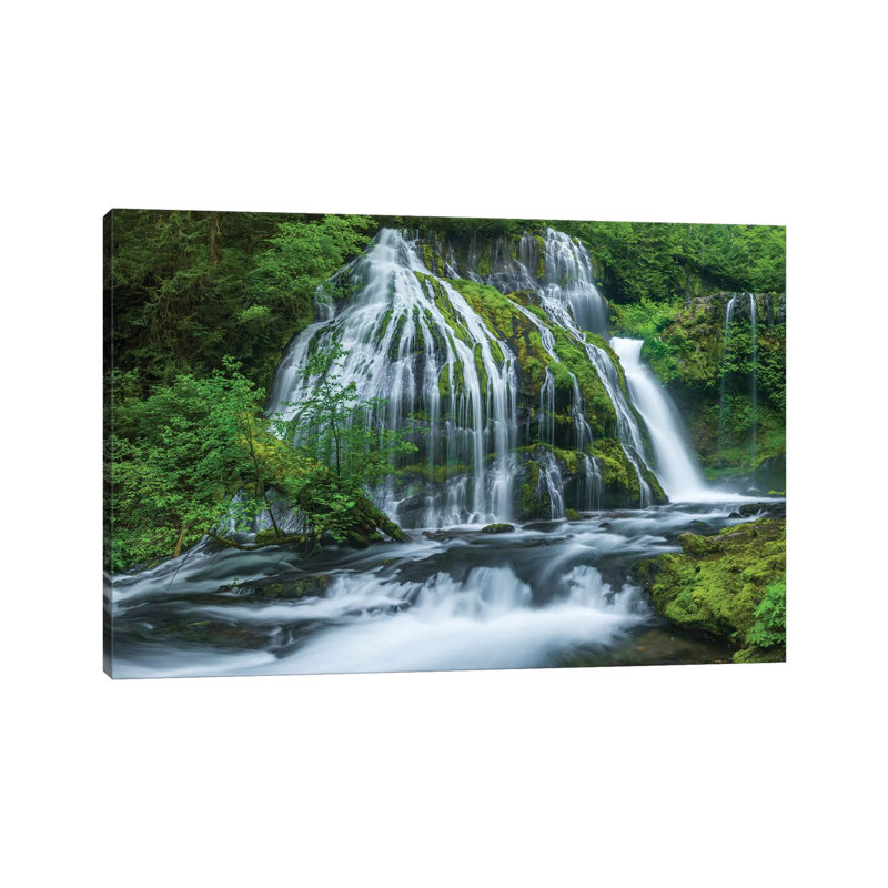 Water Flowing Through Rocks, Panther Creek Falls, Skahamia County, Washington State, USA 1 Piece Wrapped Canvas Wall Art