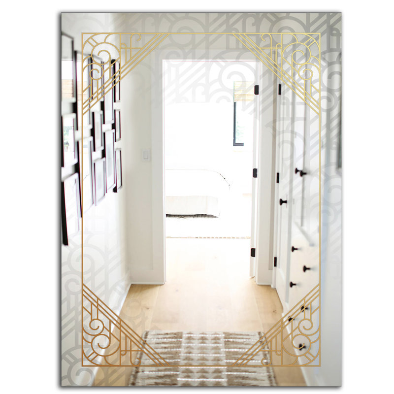 Luxury Modern and Contemporary Bathroom Mirror, 39.4" H x 29.5" W