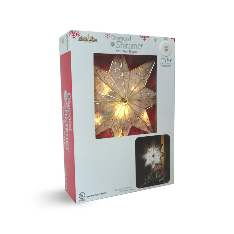 8 Point Shimmer Wire LED Tree Topper