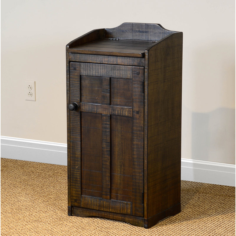 Poubelle 13 gallons Deniela, Marron foncé