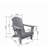 Folding Adirondack Chair with Side Table, 3-Piece Adirondack Chair Set with Wood Texture, Navy Blue(includes 2 Chairs and 1 Table)