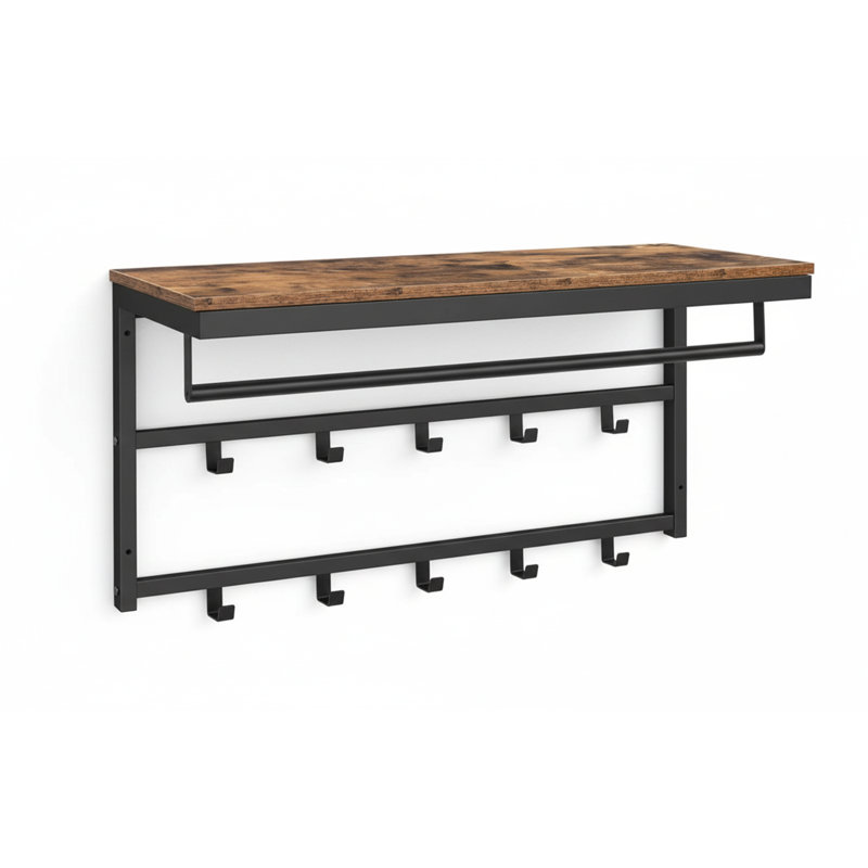 Metal Wall Mounted Required 10 - Hook Coat Rack