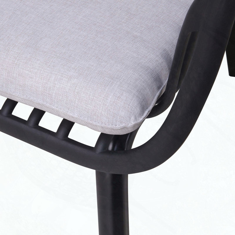 Huron Outdoor Pp Club Chair, Light Gray/Black