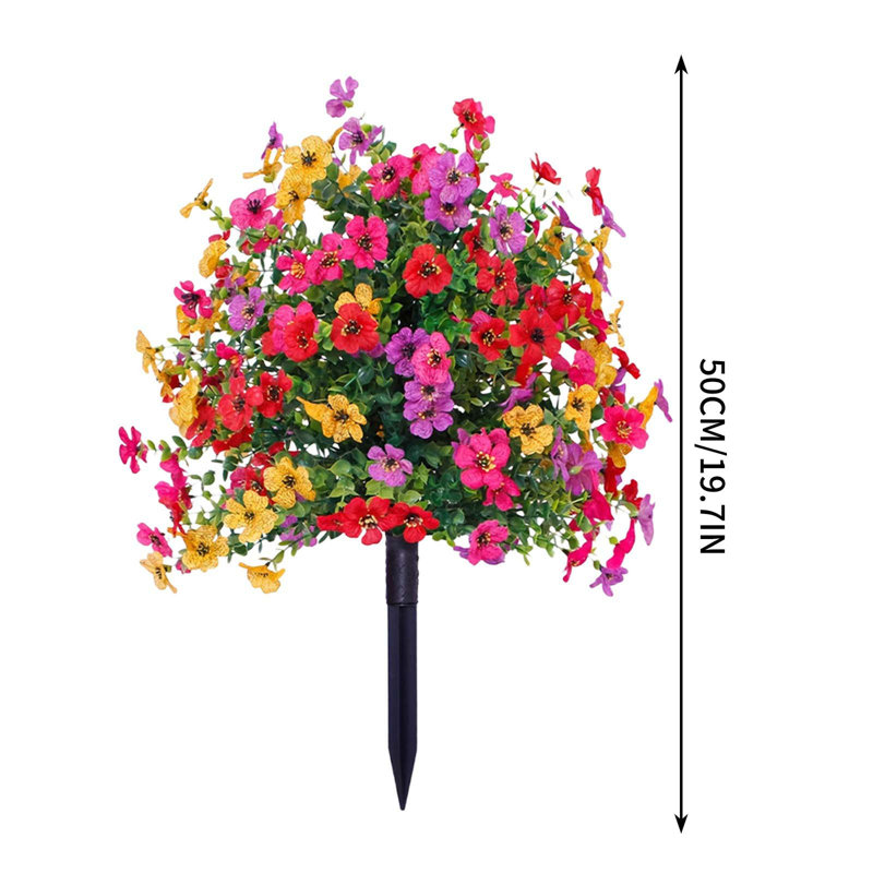  Fleurs artificielles artificielles en soie, A