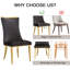 Chaise de salle à manger en velours