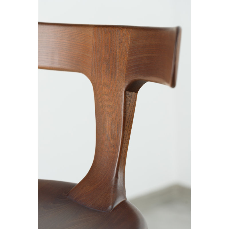 Anvil Chair With Back, Bar Stool (31” Seat Height), Matte Brown