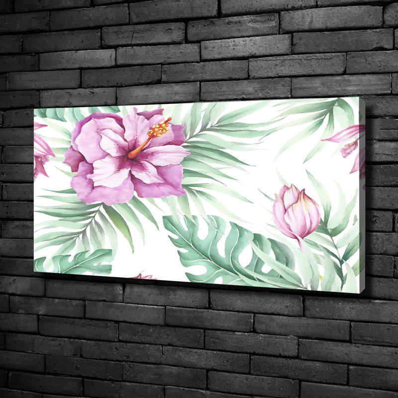 Hawaiian Flowers - Print, Canvas, 50cm H x 100cm W x 2cm D