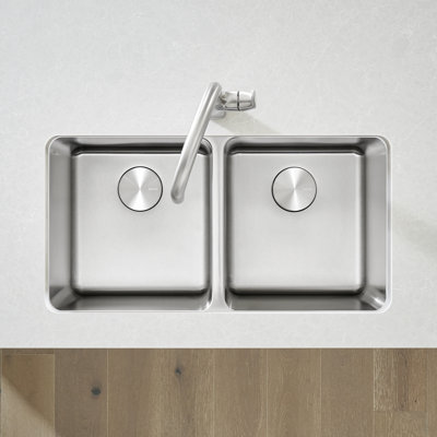 Évier de cuisine à double cuve encastrable en acier inoxydable 33/50 Formera