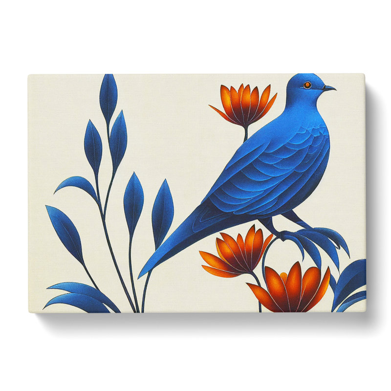 An Art Deco Dove Bird - Wrapped Canvas Print, 35cm H x 50cm W x 3cm D