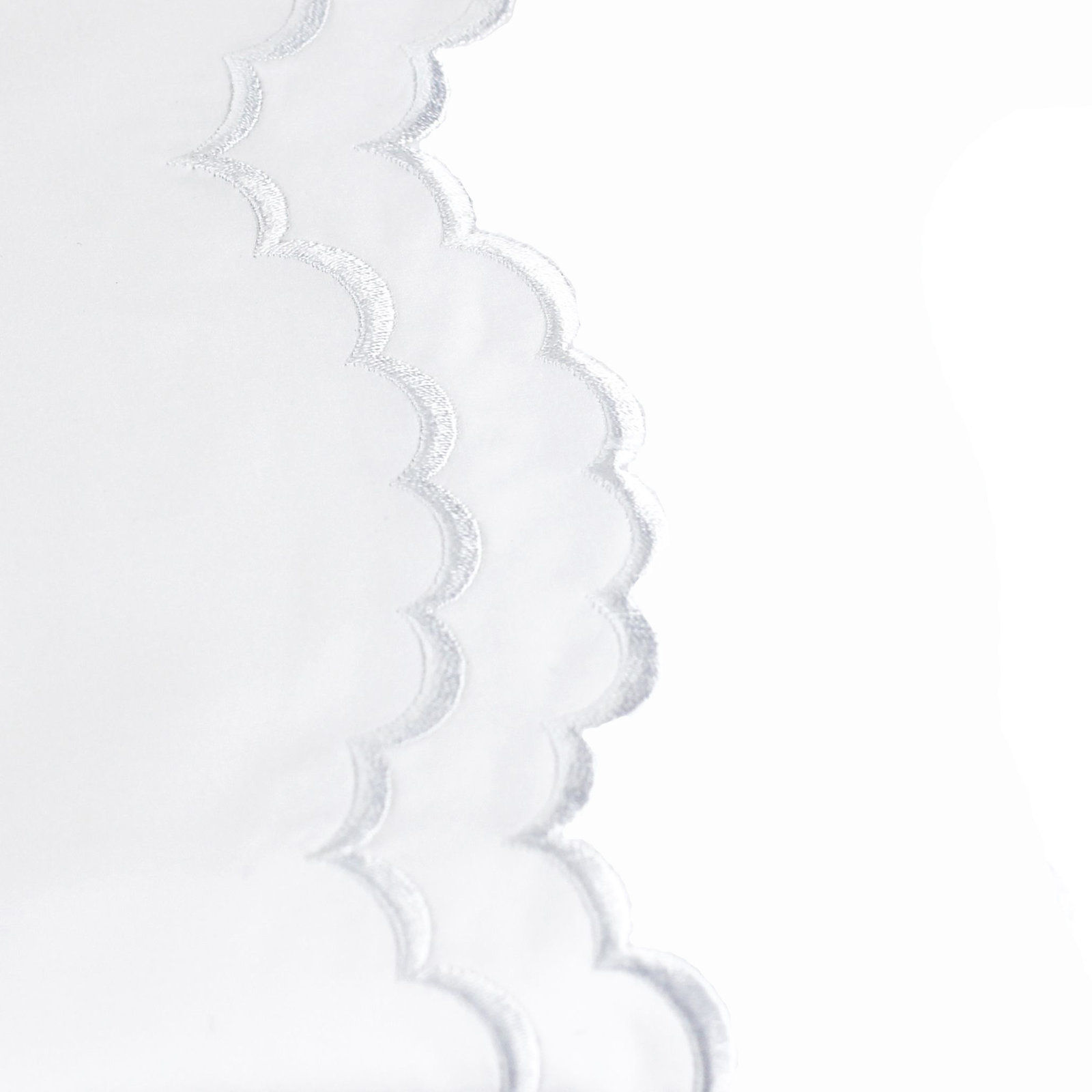 Bara Cotton Duvet Cover Set, Queen Duvet Cover + 2 Standard Shams, White
