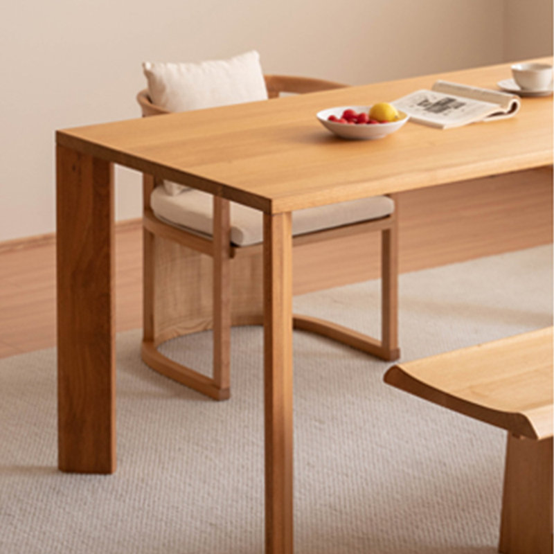 Table de salle à manger Skelsmergh, Brun, H 29,5 po x L 78,7 po x l 35,4 po