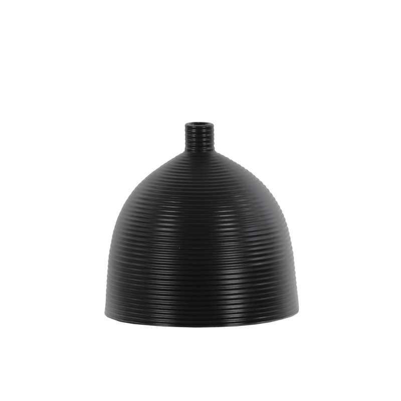 Ledbetter Ceramic Table Vase, 4.75" H x 4.75" W x 4.75" D, Black