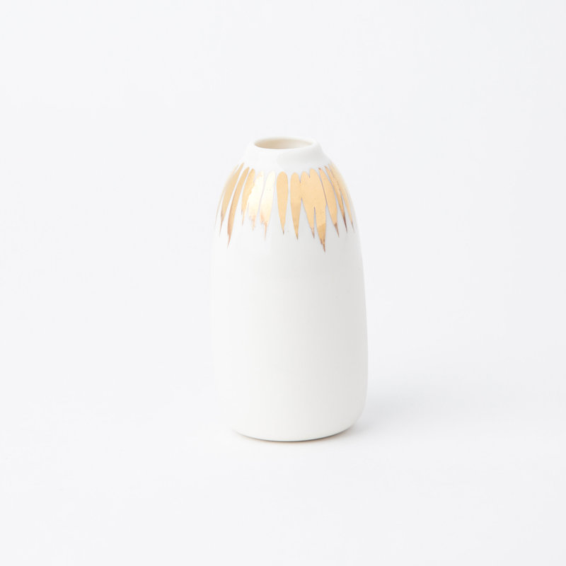 Vase de table en porcelaine 3 pièces Solifl'Or
