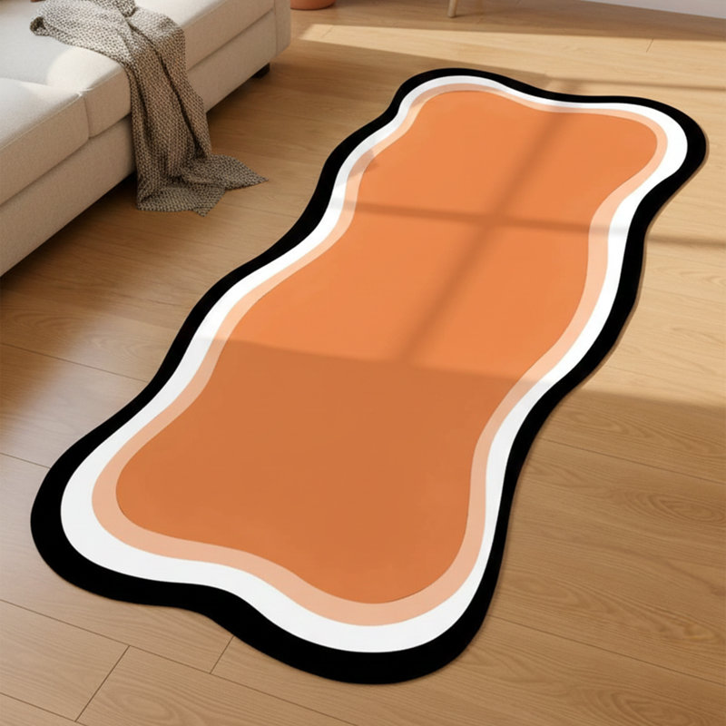 Retro Abstract Blob Runner Rug