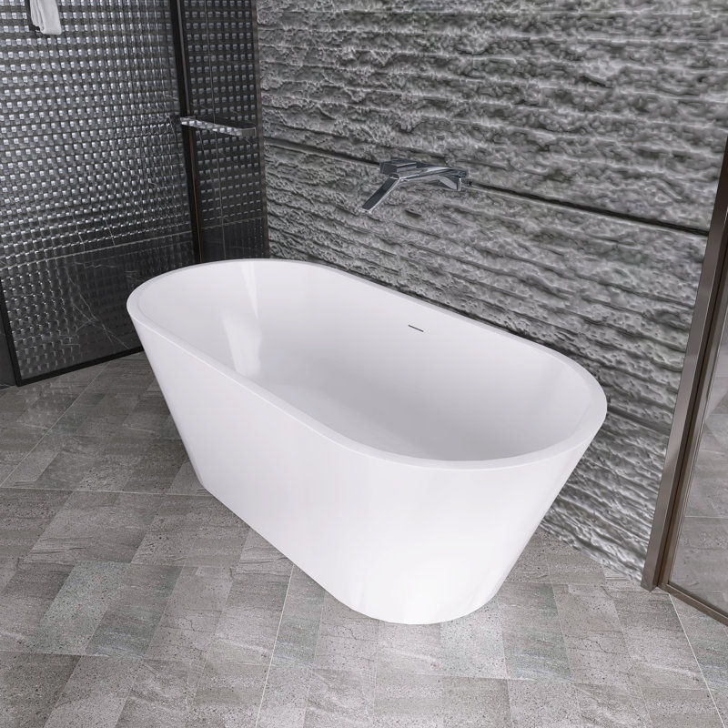63'' x 29'' Freestanding Soaking Acrylic Bathtub