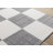 Wum Collection Gray/Cream Checkered Area Rug-1100763586-1128599035