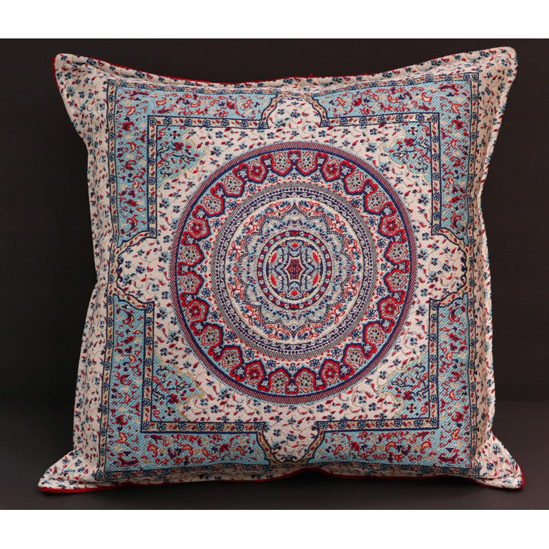 Southwestern Pillows Tassels Chenille Reversible Throw Pillow, Ivory