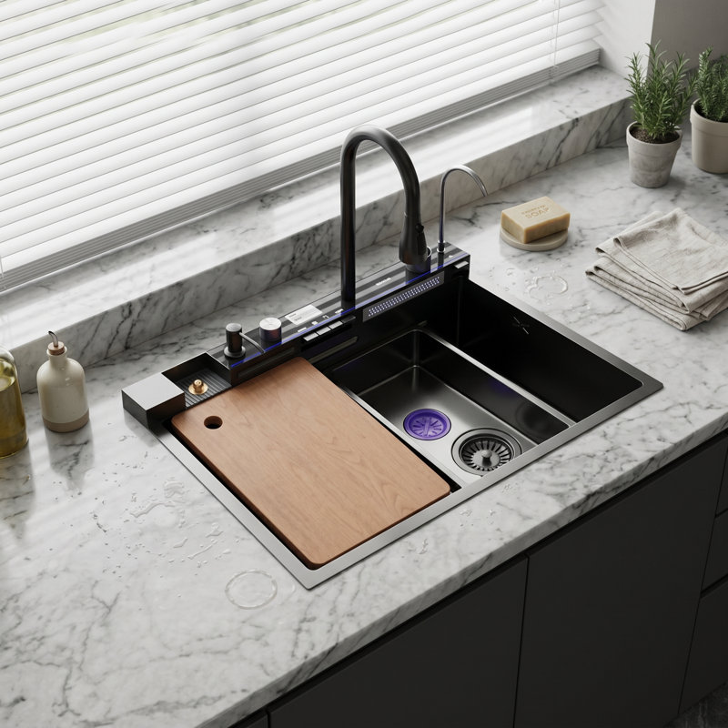 31.5'' W Drop-In Stainless Steel Kitchen Sink