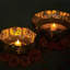 2 Piece Metal Tabletop Votive Holder Set