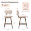 Upholstered Counter Stool with Metal Frame-437404461