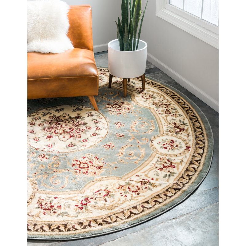 Runck Oriental Indoor Rug, Round 7'10"