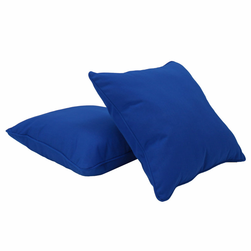 Housse et insert de coussin décoratif carré intérieur / extérieur Element, Bleu brillant, 24 po x 24 po