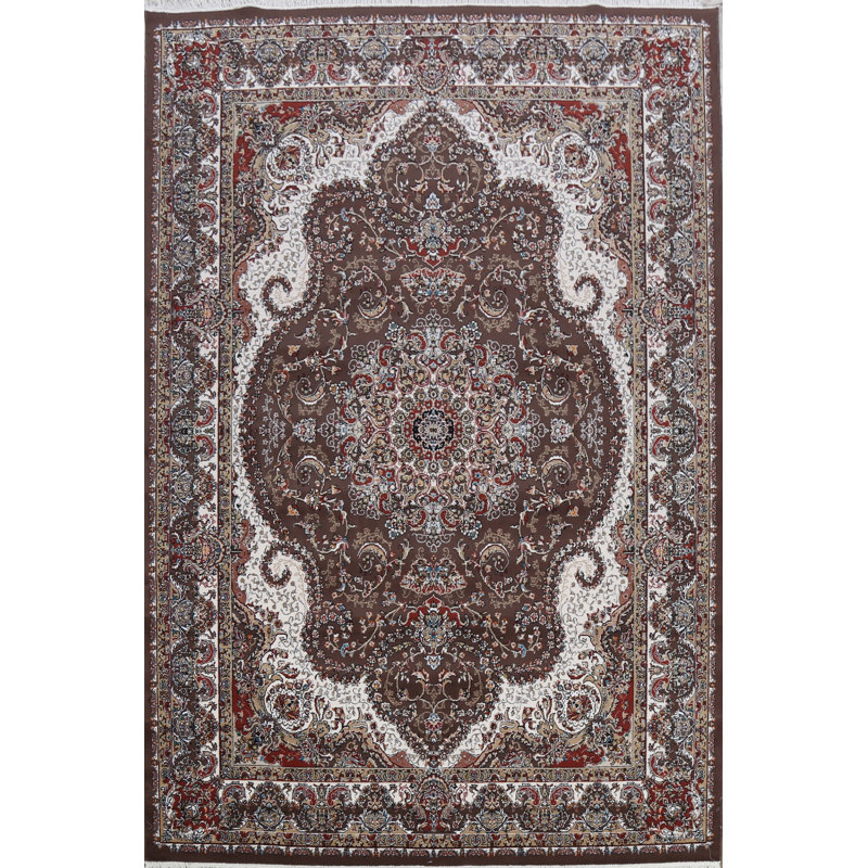 Tapis brun / blanc Adnopoz
