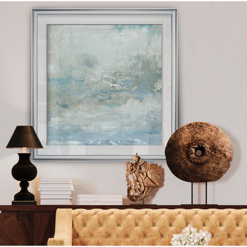 " Cloudscape ", 24" H x 24" W x 1.5" D, Silver Framed