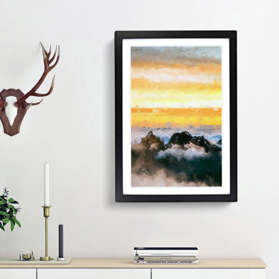 Mountain Peaks in Abstract - Framed Print