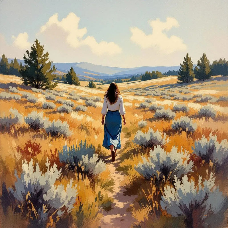 Meadow Wanderer - Wrapped Canvas Print