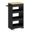 Chariot de cuisine roulant avec roulettes silencieuses, l 15,8 po x H 31,5 po, îlot de cuisine avec tablettes coulissantes et tiroir de rangement pour la cuisine, la salle de bain et la salle de lavage-1518854413