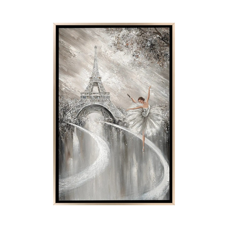 Tutu Twirl, Paris Flair, Champagne flottant encadré, H 60 po x l 40 po