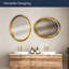 Miroir de salle de bain ovale en métal brossé Mercer41 - 29 po x 23 po