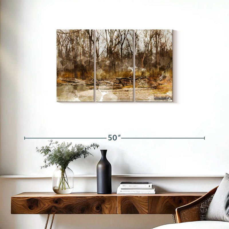 Alvord Landscape River Woods, 20" H x 33" W
