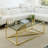 Glass Top End Table with Storage