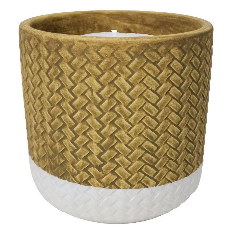 Unscented Jar Candle with Ceramic Holder