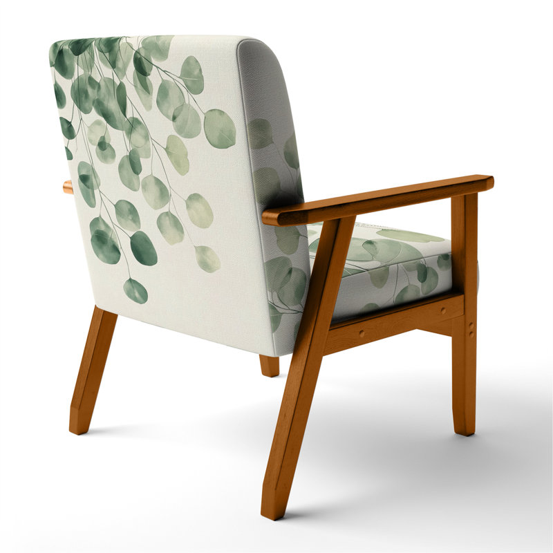 Chaise rembourrée Eucalyptus - Fauteuil Minimal Eucalyptus Veil II, Brown Square Arms