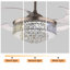 Ventilateur de plafond à 4 pales DEL à 4 pales avec télécommande et ensemble d'éclairage Duskin